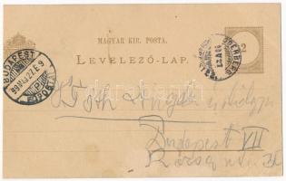 1899 (Vorläufer) Isaszeg, Issaszegh; vasútállomás, vonat. Kézzel rajzolt művészlap (vágott / cut)