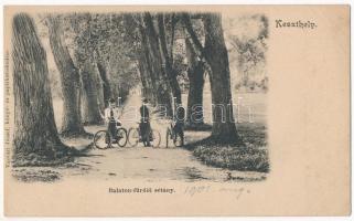 1901 Keszthely, Balaton fürdői sétány. Vasvári József kiadása (EK)