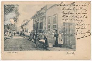 1913 Budapest XXII. Budafok, Péter Pál utca, üzlet (lyuk / pinhole)