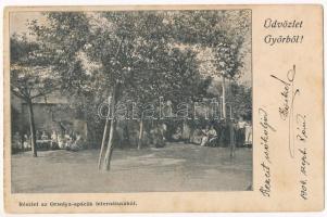 1904 Győr, részlet az Orsolya apácák internátusából (EB)