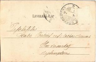 1906 Hajdúböszörmény, Kálvin téri református templom. Szabó Ferenc kiadása (vágott / cut)