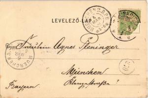 1903 Miskolc, Kossuth Lajos szobor. Ferenczi B. kiadása (EK)