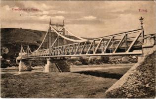 1906 Tokaj, Erzsébet híd a Tiszán. Gestetner Adolf kiadása (EK)