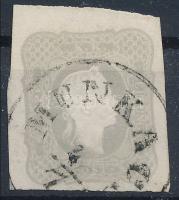 Newspaper stamp, light grey "MUNKÁC(S)" (tear below). Certificate: Steiner, Hírlapbélyeg, világosszürke "MUNKÁC(S)" (alul szakadás). Certificate: Steiner