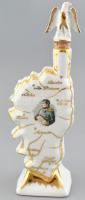 Likőrös palack, porcelán, Napóleon képmásával díszítve, matricás, jelzés nélkül, opásnyomokkal, m:28cm
