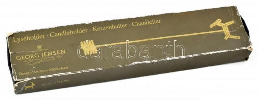 Georg Jensen design gyertyatartó, dobozban, 15cm