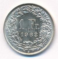 Svájc 1963B 1Fr Ag T:1-,2 
Switzerland 1963B 1 Franc Ag C:AU,XF 
Krause KM#24