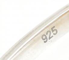 Aranyozott ezüst(Ag) karperec, kövekkel gazdagon kirakva, jelzett, d: 5,5 cm, bruttó: 18,7 g