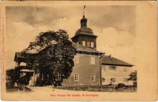 Bodrogszerdahely, Streda nad Bodrogom; Báró Vécsey féle kastély / castle + 1916 IV. Károly király koronázása napján So. Stpl