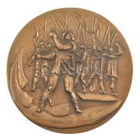 DN Dózsa György-féle parasztfelkelés ábrázoló, egyoldalas, öntött bronz plakett (105mm)
