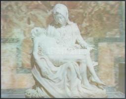 cca 1980-90 Michelangelo Pieta szobráról készült 3D-hatású nyomat, 26x34 cm