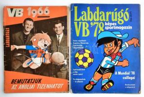 1966-1978 2 db labdarúgó emlékszám (VB 1966, Labdarúgó VB78)