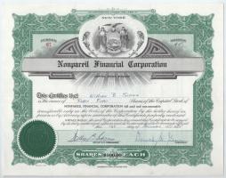 Amerikai Egyesült Államok / New York 1915. Nonpareil Financial Corporation 45 részvénye egyben szárazpecséttel T:III USA / New York 1915. Nonpareil Financial Corporation 45 shares in one, with ambossed stamp C:F