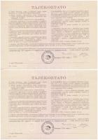 Budapest 1991. "Országos Kárrendezési és Kárpótlási Hivatal" kárpótlási jegye 1000Ft-ról (...