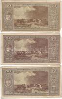 1945. 50P (3x) T:III kis szakadások, kis anyaghiány
Adamo P15