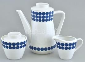 Bavaria retró pöttyös kávés készlet 4 db csészével, hiányos, matricás, jelzett
