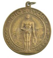 1939. Diósgyőr kétoldalas bronz sport díjérem, füllel, hátoldalon gravírozva (40mm) T: