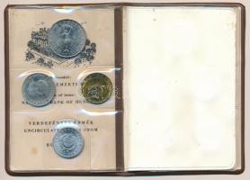 1978. 2f-10Ft (9xklf) forgalmi sor sötétbarna műbőrtokban T:1 Adamo FO11.1