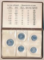 1978. 2f-10Ft (9xklf) forgalmi sor sötétbarna műbőrtokban T:1 Adamo FO11.1