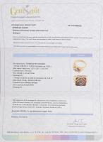 Arany (Au/18k) Férfi pecsétgyűrű, 4db Princess csiszolású brillel, össz. cca. 0.8ct, 12db modern csi...