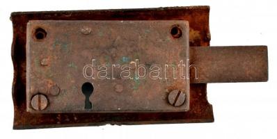 cca 1900-1910 Antik ajtózár, Grünwald Jenő Első Nagyváradi és Erdélyrészi Műlakatos és redőnygyár fe...