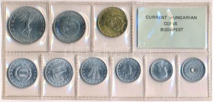 1982. 2f-10Ft (9xklf) érmés forgalmi sor fóliatokban T:1 Adamo FO15