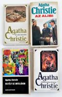 4 db Agatha Christie: Balhüvelykem bizsereg, Úti célja ismeretlen, Rejtély az Antillákon, Az alibi. Kiadói papírkötés, kissé kopottas állapotban.