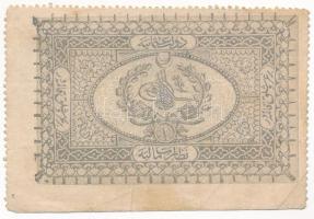 Oszmán Birodalom 1877. (1294) 1k Yusef 1294 bélyegzéssel a hátlapon, 15mm a bélyegző átmérője T:III Ottoman Empire 1877. (1294) 1 Kurush with Yusef 1294 15mm handstamp C:F