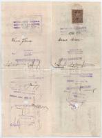 Bonyhád/Hőgyész 1931-1941. 60 db kitöltött váltó bélyegzéssel, okmánybélyegekkel, köztük több lyukas...