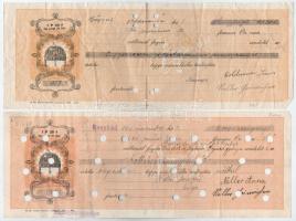 Bonyhád/Hőgyész 1931-1941. 60 db kitöltött váltó bélyegzéssel, okmánybélyegekkel, köztük több lyukas...