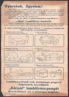 cca 1910-40 vegyes reklám nyomtatvány tétel, össz. 9 db: Hauer Békéscsaba (3 db); Dr. Südy Ernő Megv...