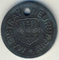 Német Birodalom/Weimari Köztársaság/Neuruppin DN 10Pf szükségpénz, hivatalos lyukasztással T:3+