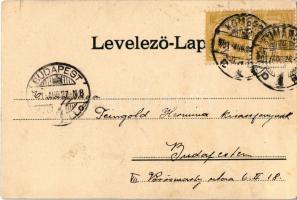 1901 Komárom, Komárno; Klapka szobor, M. kir. dohány és szivar áruda, üzlet. Czike Dénes kiadása / s...