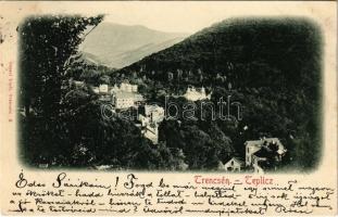 1900 Trencsénteplic, Trencianske Teplice; látkép. Gansel Lipót kiadása / general view