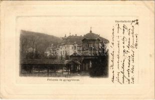 1902 Bártfafürdő, Bardejovské Kúpele, Bardiov, Bardejov; Főforrás és gyógyterem. Salgó Mór kiadása / spa, spring source (EK)