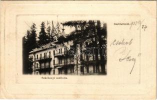 1902 Bártfafürdő, Bardejovské Kúpele, Bardiov, Bardejov; Széchenyi szálloda. Salgó Mór kiadása / hotel (EK)