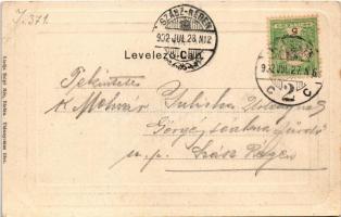 1902 Bártfafürdő, Bardejovské Kúpele, Bardiov, Bardejov; Széchenyi szálloda. Salgó Mór kiadása / hot...