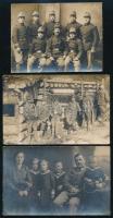 cca 1930-1940 9 db katonákat ábrázoló fotó és fotólap