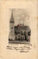 1902 Bártfa, Bardiov, Bardejov; Szent Egyed templom. Salgó Mór kiadása / church (fl)