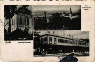 1943 Aszód, Leánynevelőintézet, Kir. javító-nevelőintézet, vasútállomás (fl)