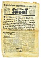 1936 Nemzeti sport Berlini Olimpia különszáma, kissé szakadozott