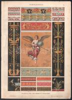 cca 1900 Díszítő motívumok 8 tábla: Egyiptom, görög, perzsa, Szíria litográfia 33x24 cm