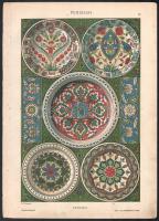 cca 1900 Díszítő motívumok 8 tábla: Egyiptom, görög, perzsa, Szíria litográfia 33x24 cm