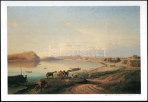 1995 Budapest A XIX. században régi festmény reprókat tartalmazó naptár 33x23 cm