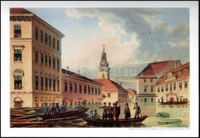 1995 Budapest A XIX. században régi festmény reprókat tartalmazó naptár 33x23 cm