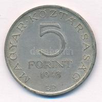 1948. 5Ft Ag "Petőfi" T:2 patina, ph. Adamo EM1