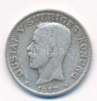 Svédország 1937G 1Kr Ag V. Gusztáv T:3  Sweden 1937G 1 Krona Ag Gustaf V C:F  Krause KM#786