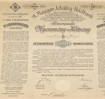 Budapest 1906. "A Magyar Jelzálog-Hitelbank" nyereménykötvény 100K-ról (5x) "A" ...