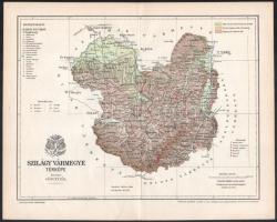 cca 1900 9 db Pallas vármegye térkép Árva, Hajdu, Győr, fogaras, Kolozs, Kis-Küküllő, Szilágy, Három...