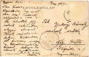 1907 Budapest XXII. Budafok, M. kir. pincemesteri tanfolyam épülete a Kossuth Lajos utcáról nézve (R...